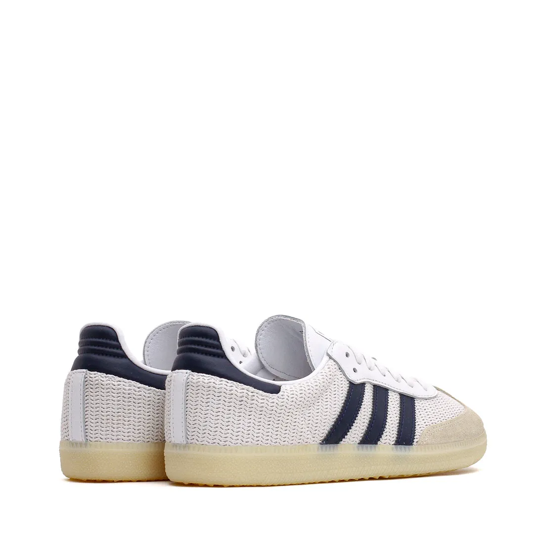 Adidas Men Samba OG Knitted Mesh White Navy JH5633