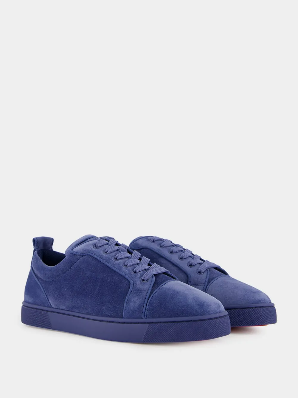 Blue Louis Orlato Denim Velours Suede Sneakers