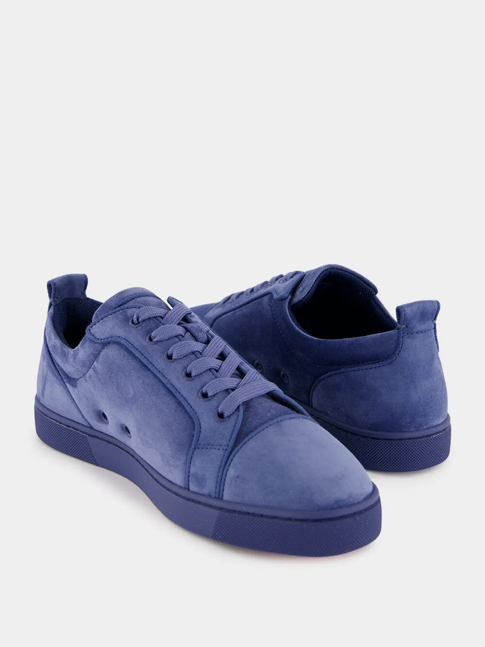Blue Louis Orlato Denim Velours Suede Sneakers