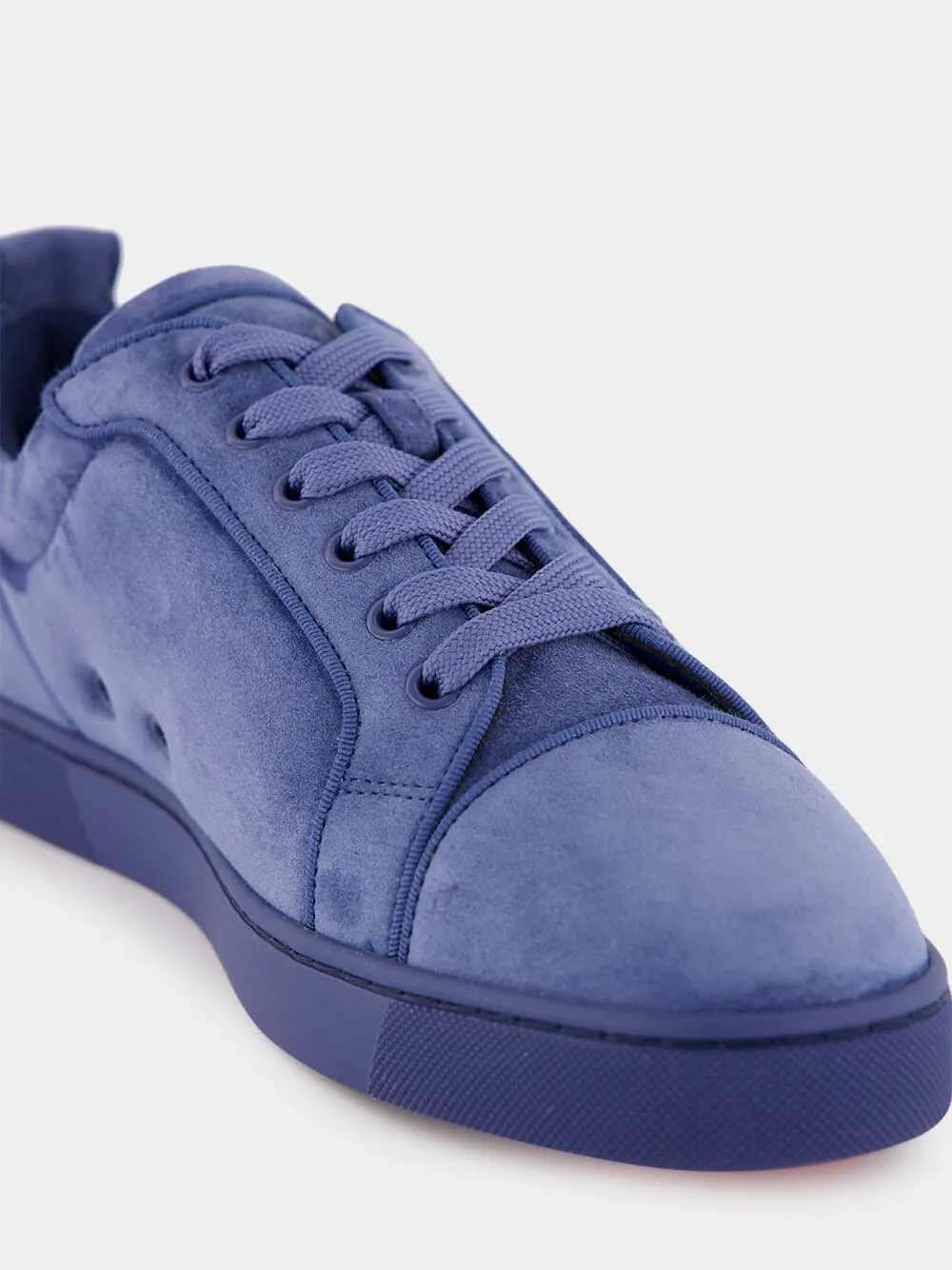 Blue Louis Orlato Denim Velours Suede Sneakers