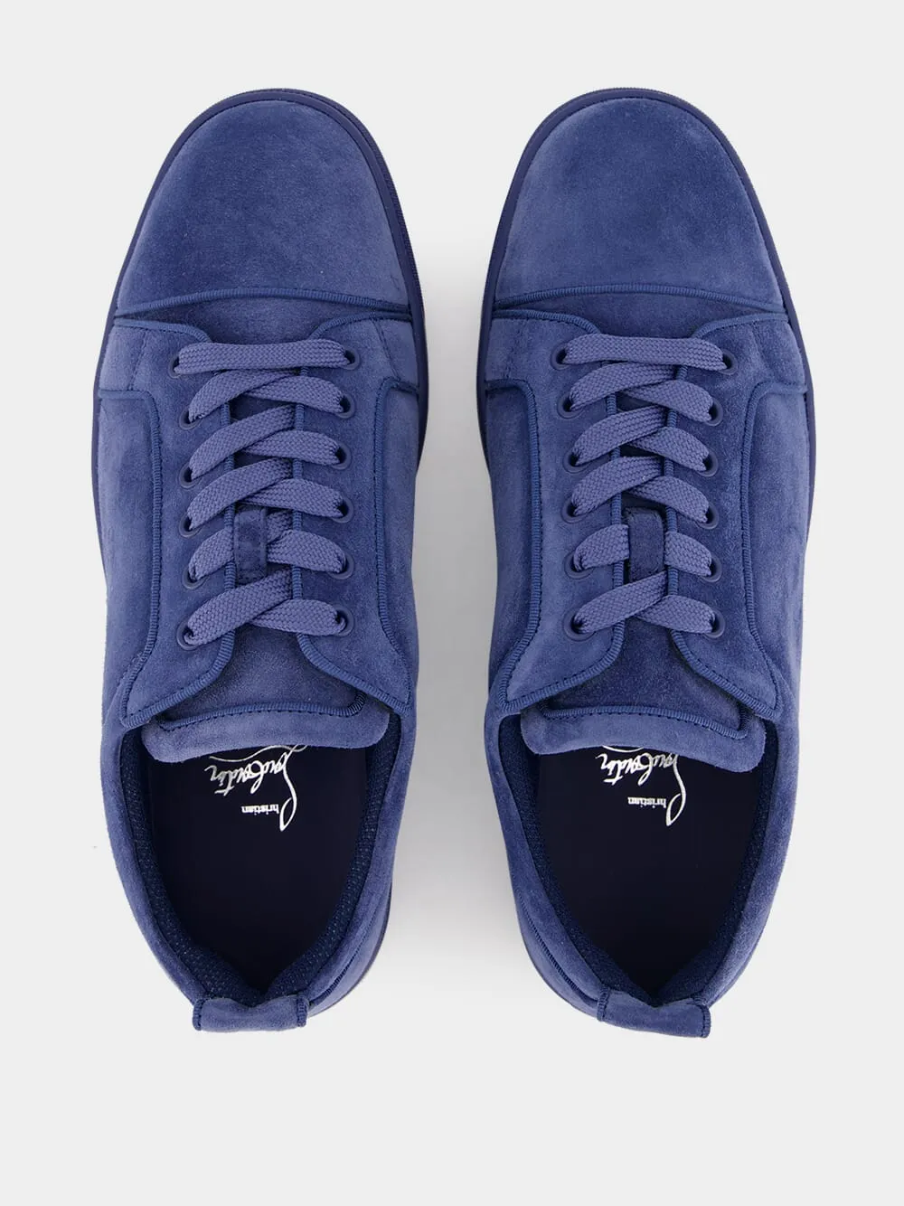 Blue Louis Orlato Denim Velours Suede Sneakers