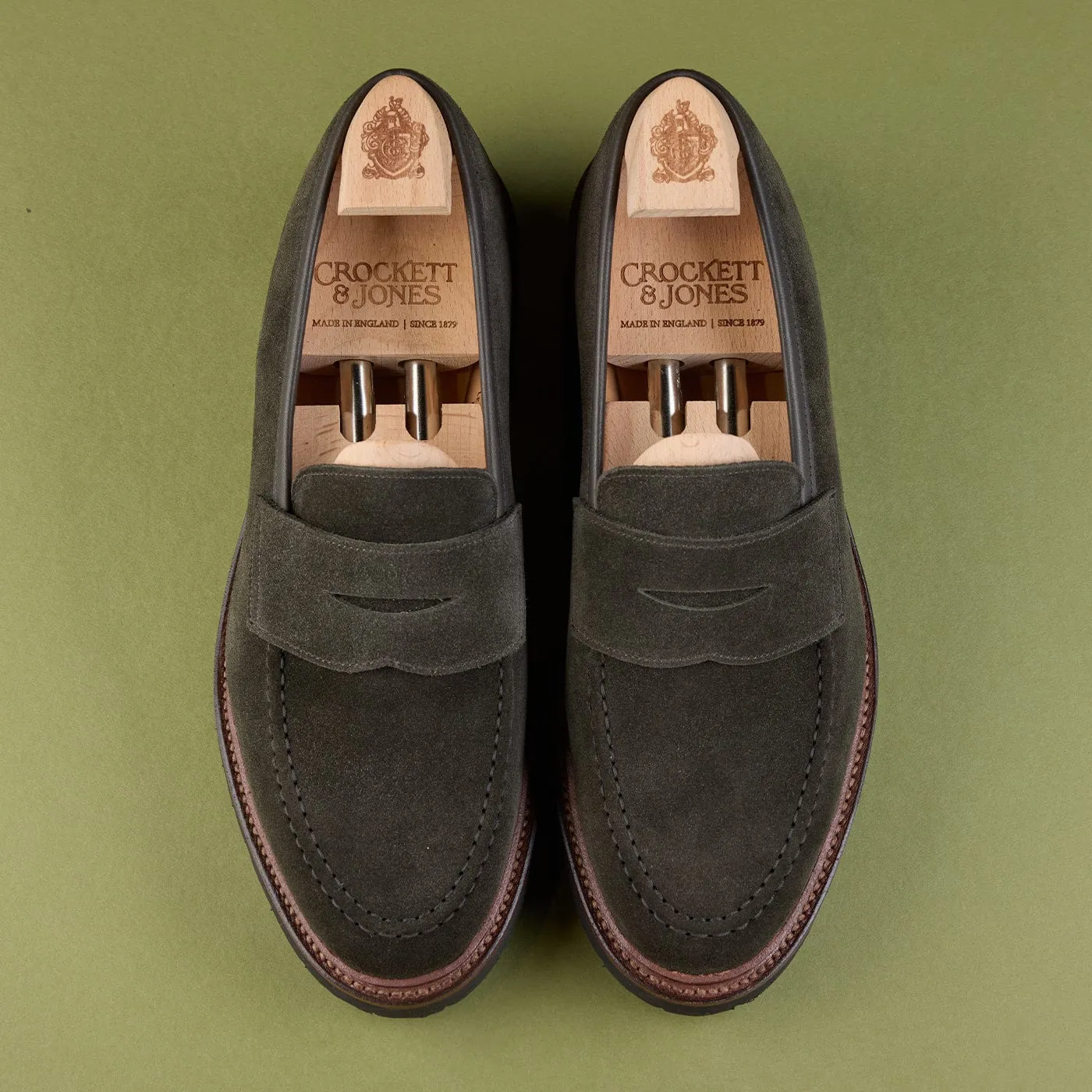 Boston 2 Earth Green Suede