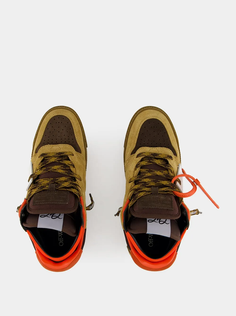 Chocolate and Orange Floating Arrow Sneakers