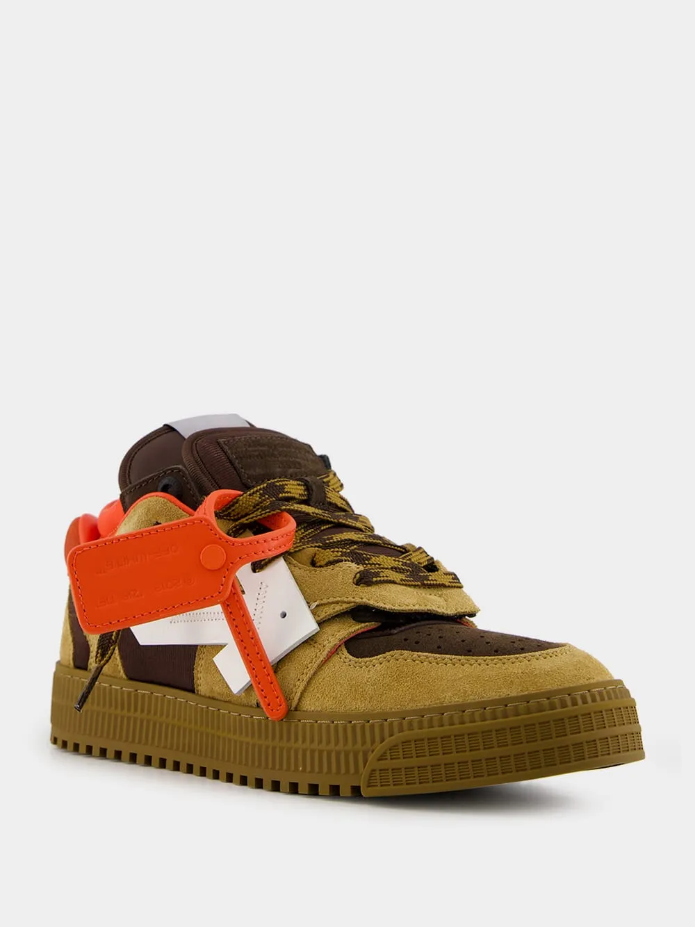 Chocolate and Orange Floating Arrow Sneakers