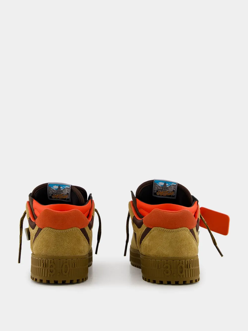 Chocolate and Orange Floating Arrow Sneakers