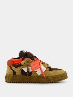 Chocolate and Orange Floating Arrow Sneakers