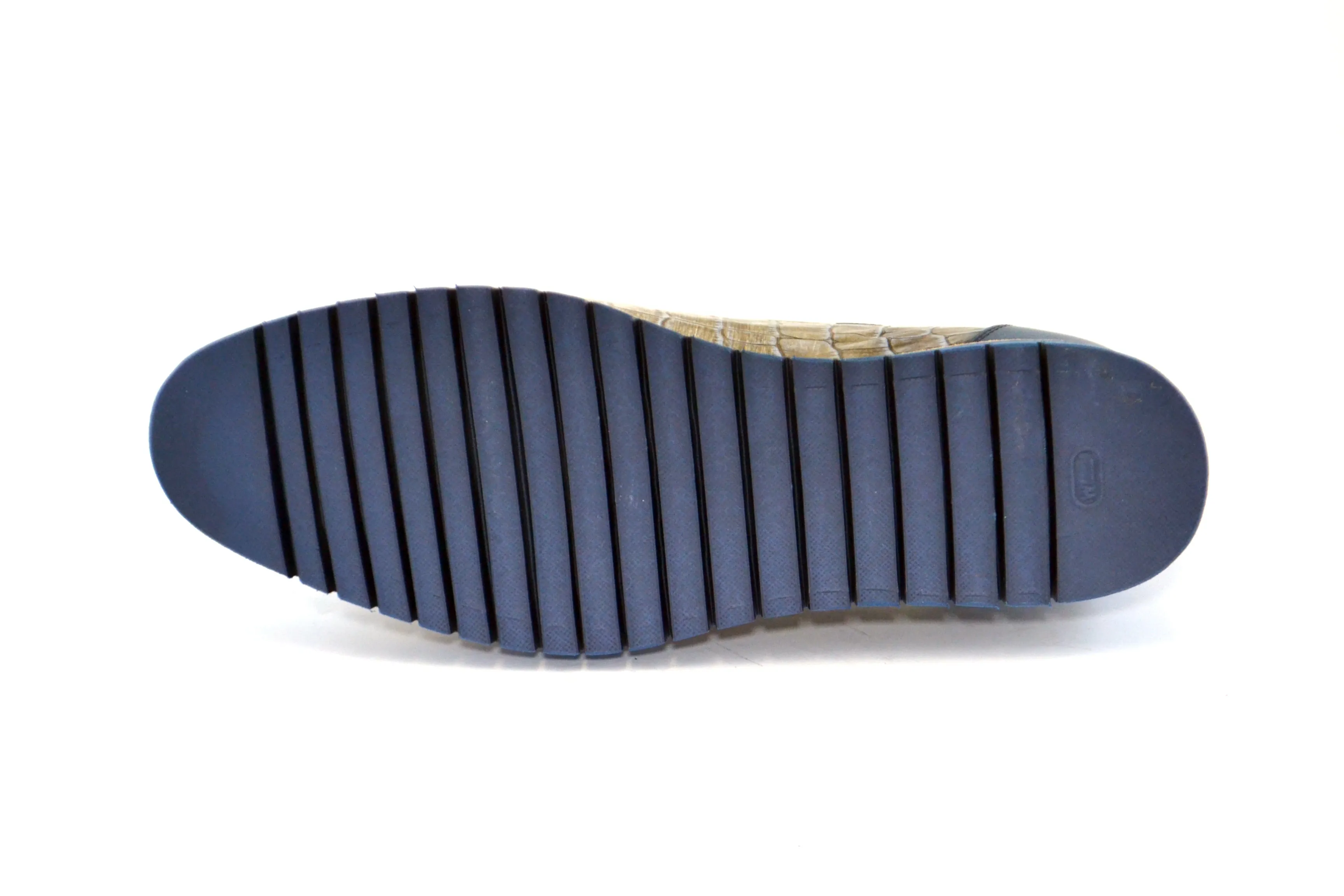Corrente Printed Calfskin Lace-Up Oxford Blue (Copy)