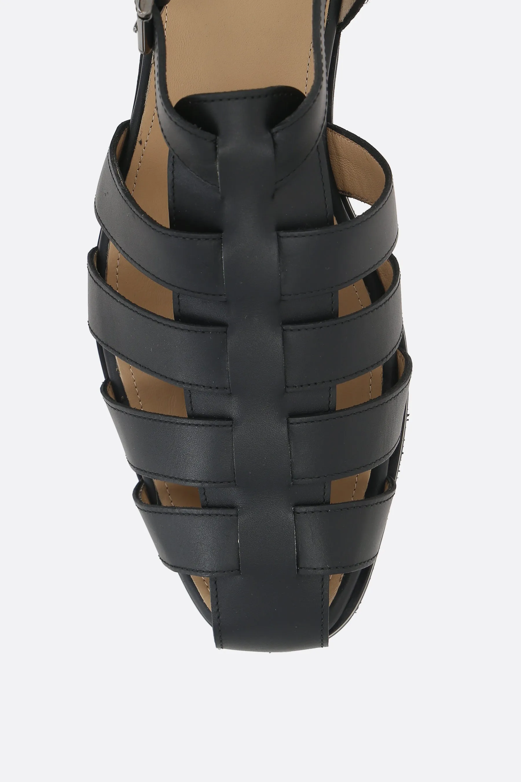 Ferret flat sandals in smooth leather