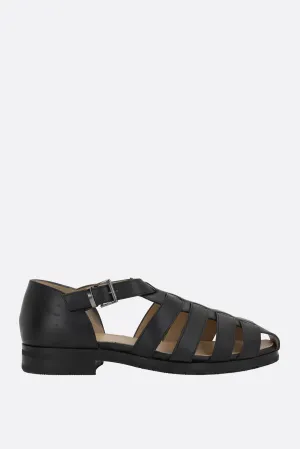 Ferret flat sandals in smooth leather