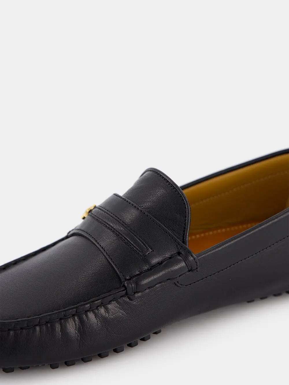 Horsebit Leather Square-Toe Loafers