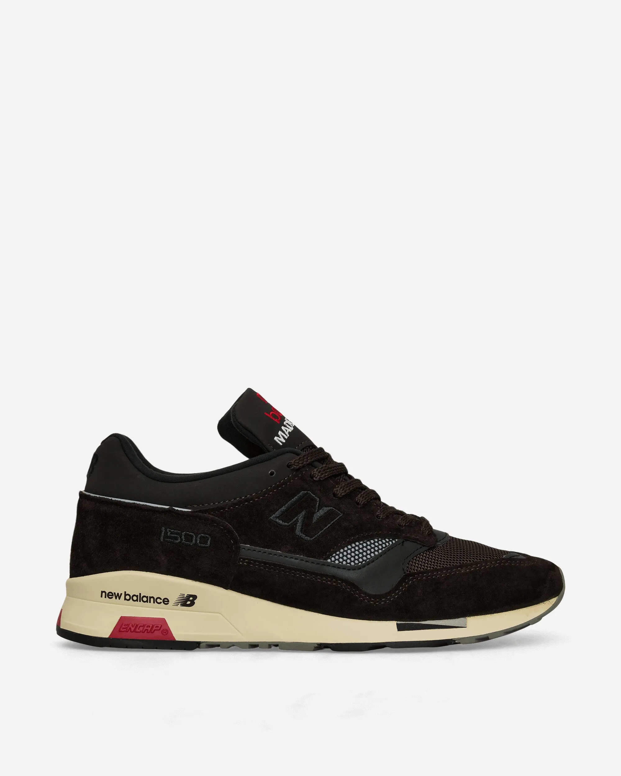 Made in UK 1500 Sneakers Black Coffee / Espresso / Tango Red