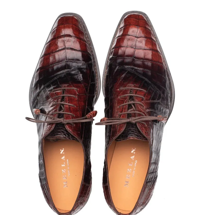 Style: "Pueblo" Crocodile Oxford Sport/Chocolate