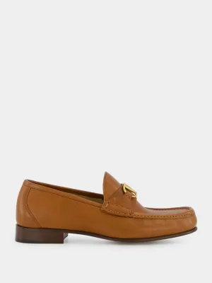 Tobacco V-Logo Signature Buffalo Loafers